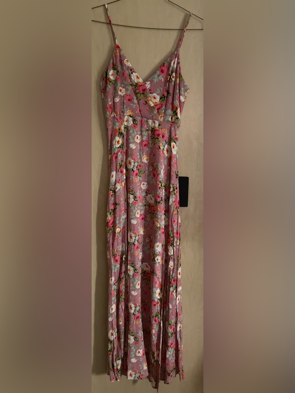 Lulu's Pink Floral Maxi Dressy Skirt